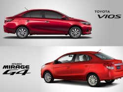 Mitsubishi Mirage G4 Vs Toyota Vios - Battle Of B Segment Sedan